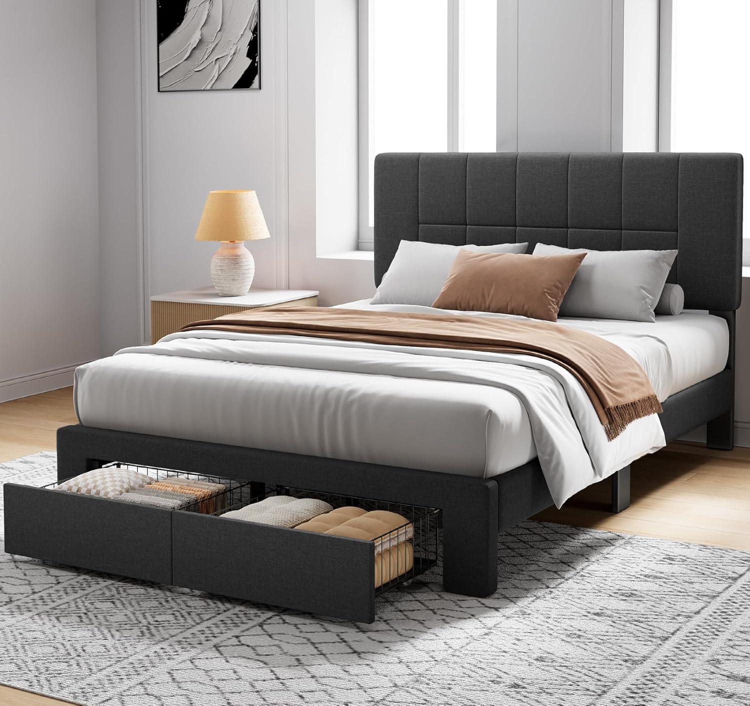 Pipishell Queen Bed Frame