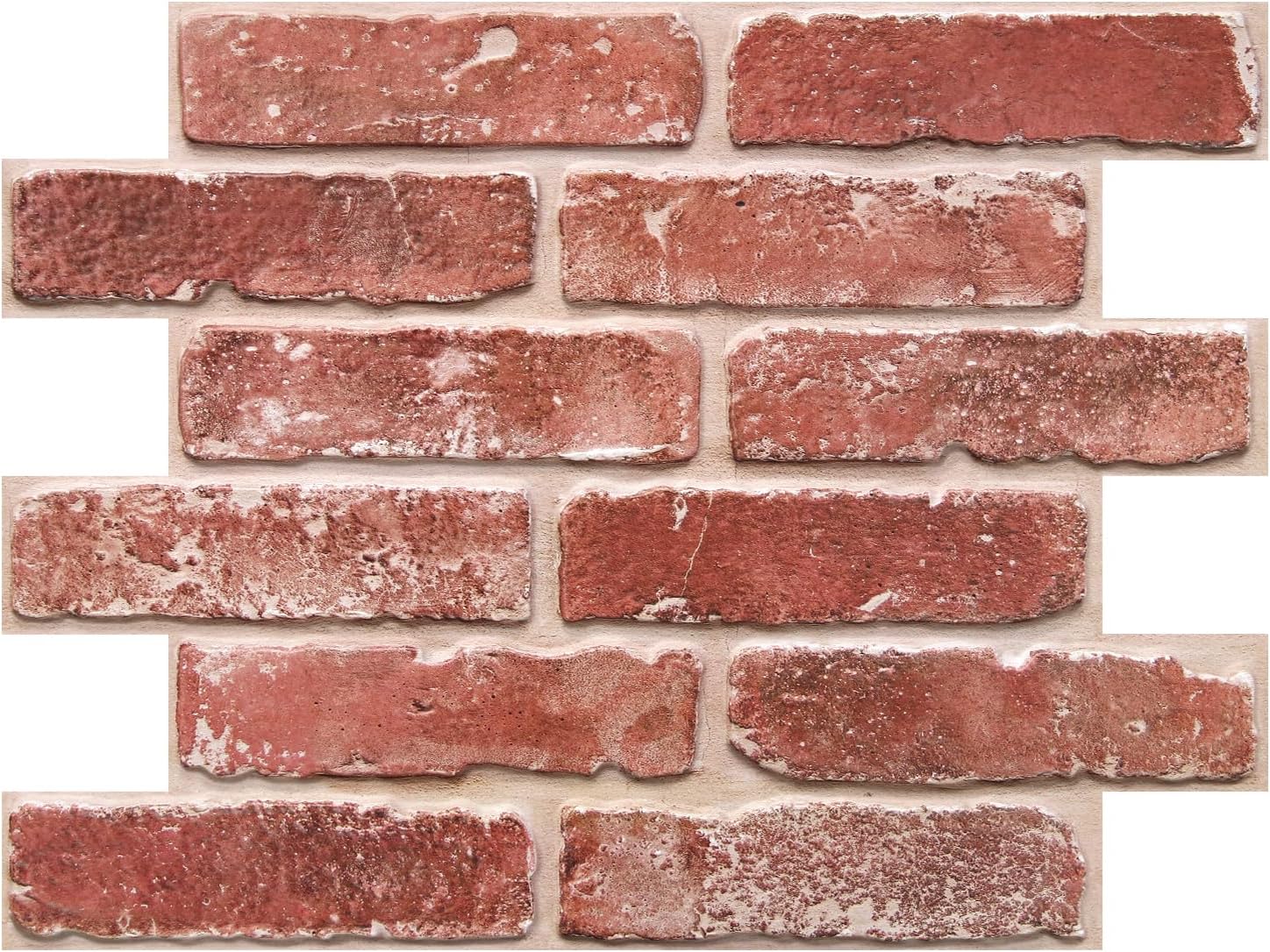 3D faux vintage red brick peel and stick wall panels for DIY accent walls and home decor | MyNestrova